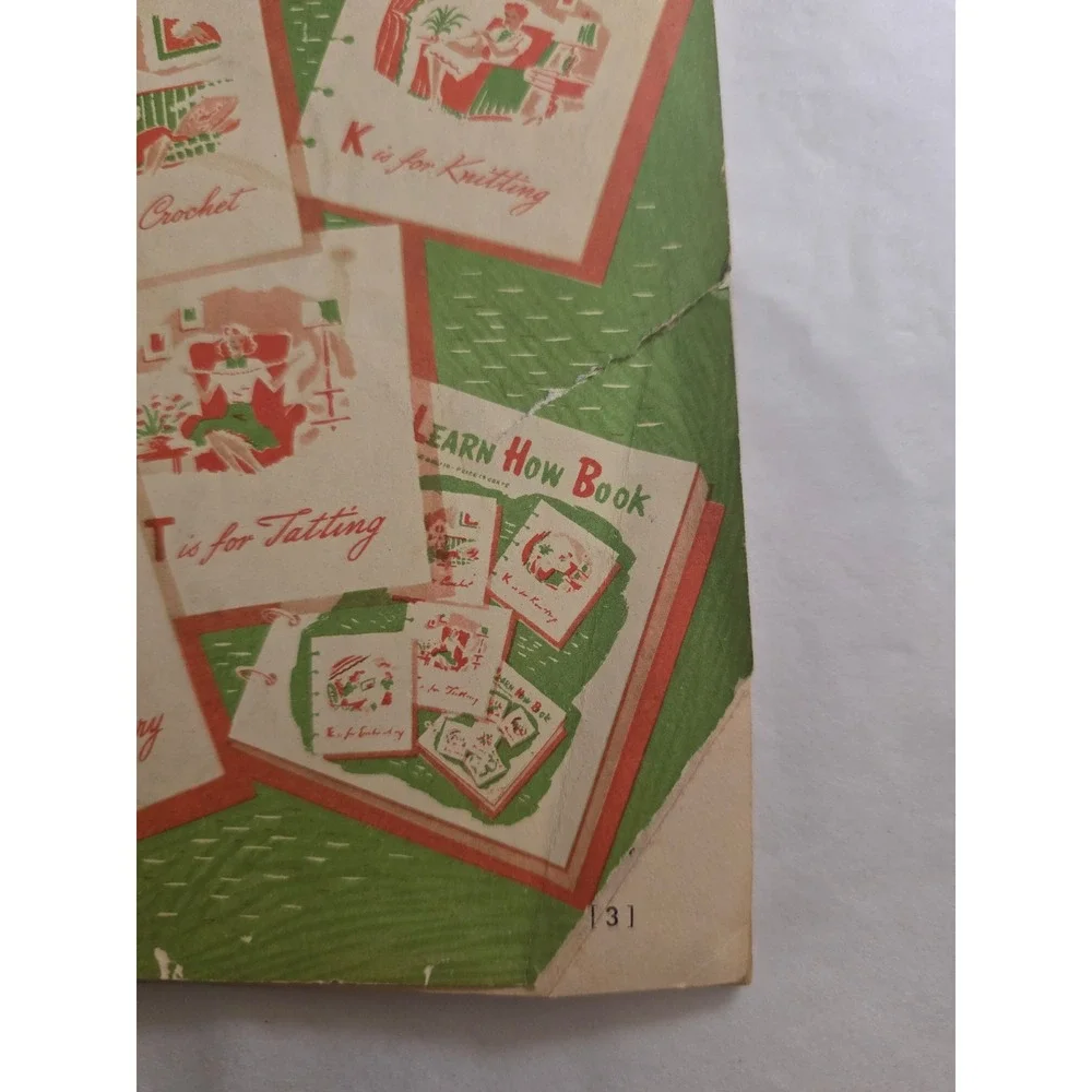 VTG 1959 Coats & Clark's Learn How Book No. 170-B Crochet Knitting Tatting Craft